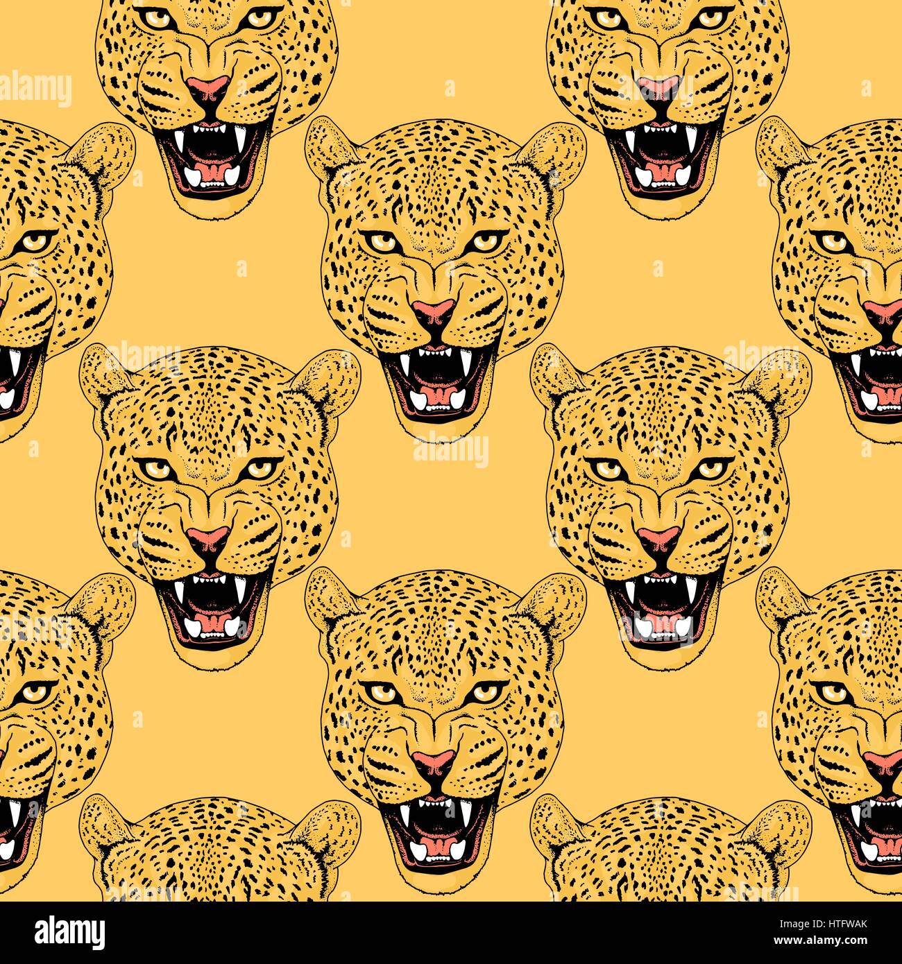 Leopard tattoo face ,Vector illustration, d'impression Illustration de Vecteur