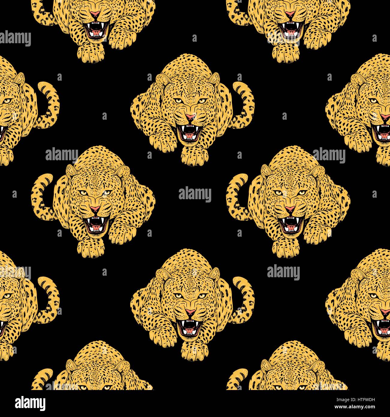 Leopard tattoo face ,Vector illustration, d'impression Illustration de Vecteur