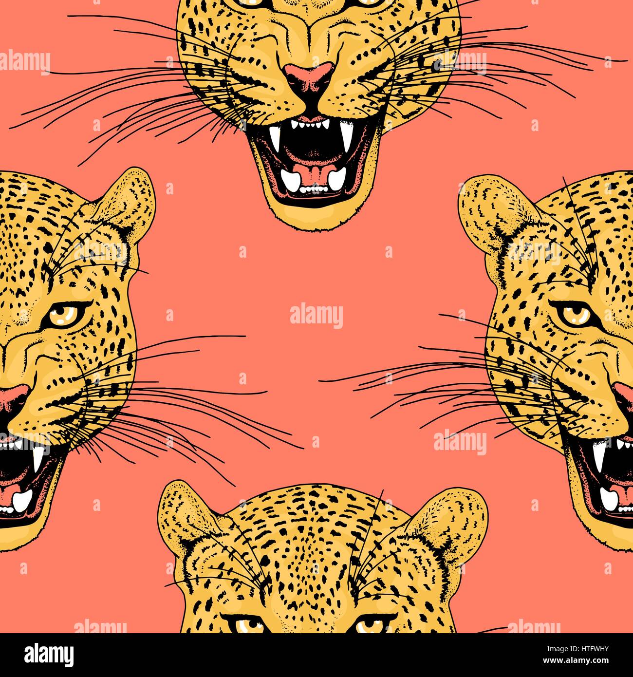 Leopard tattoo face ,Vector illustration, d'impression Illustration de Vecteur