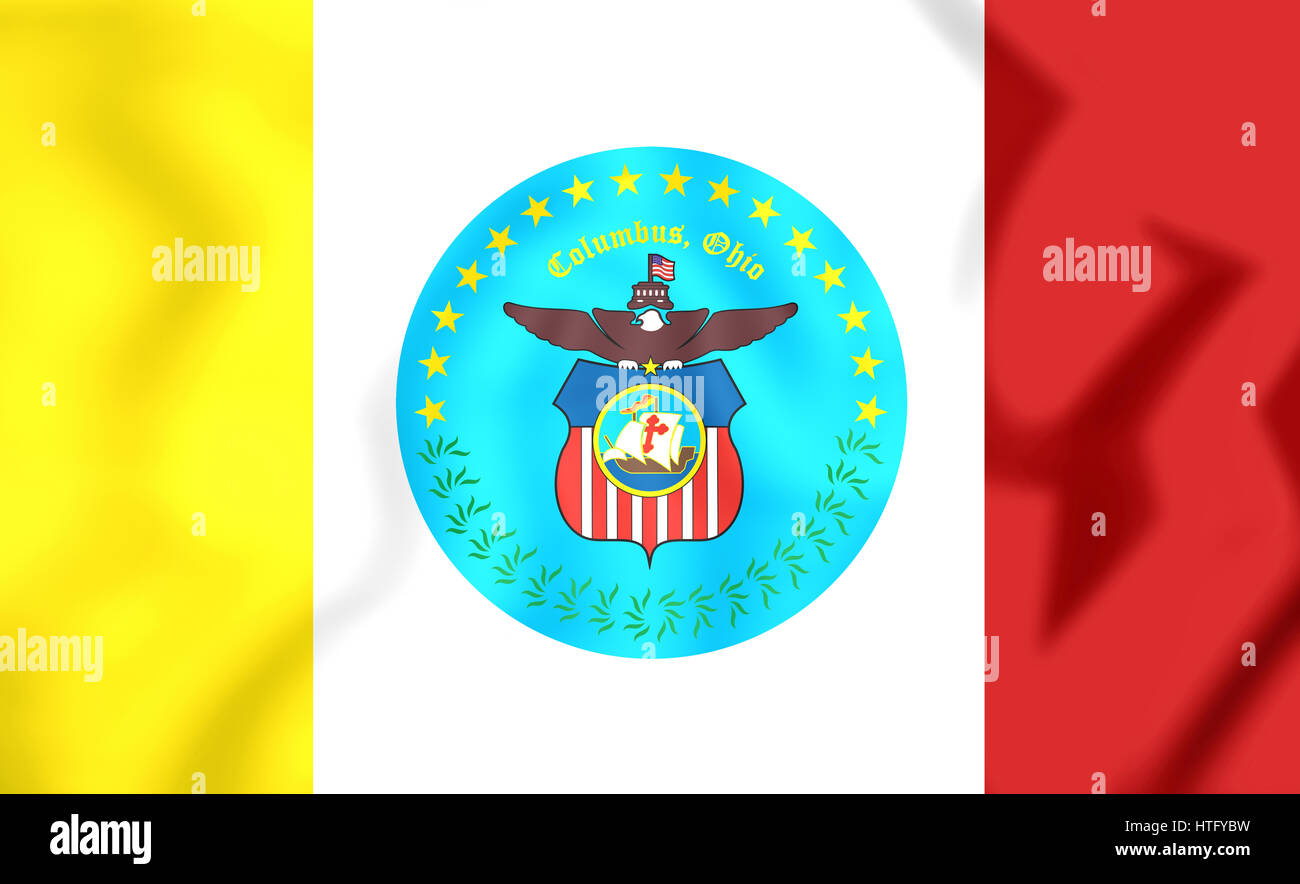 Pavillon de Columbus (Ohio), USA. 3D Illustration. Banque D'Images