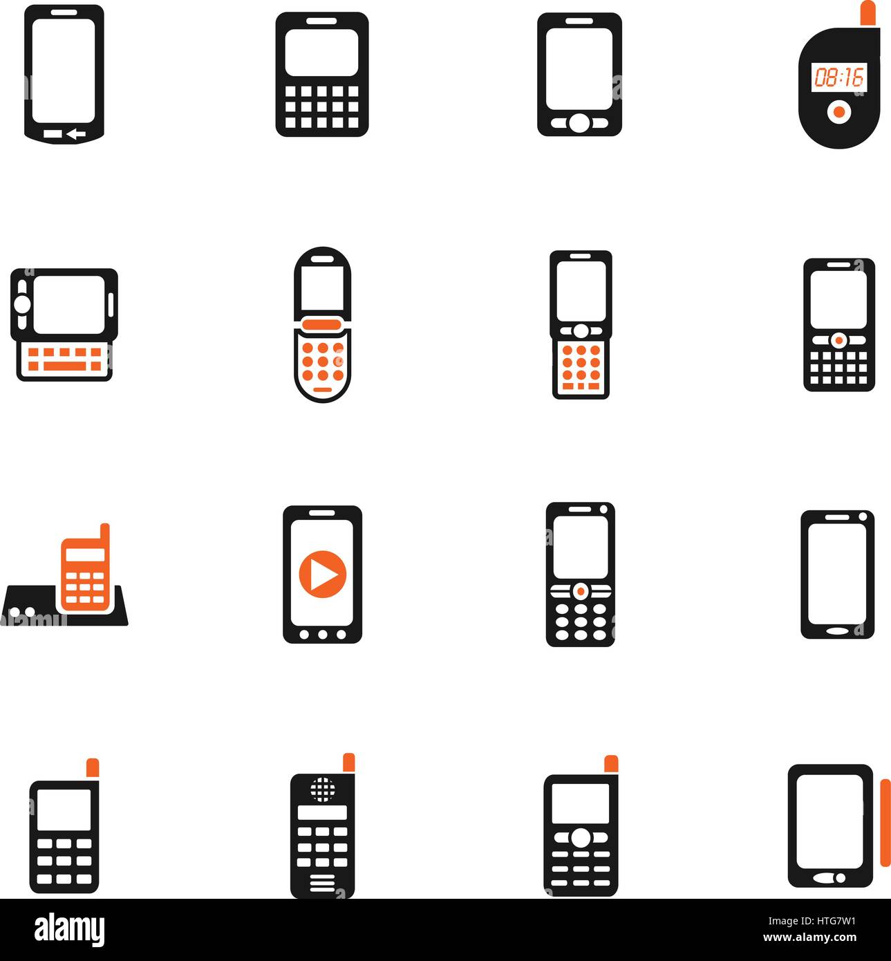 Téléphones portables web icons for user interface design Illustration de Vecteur
