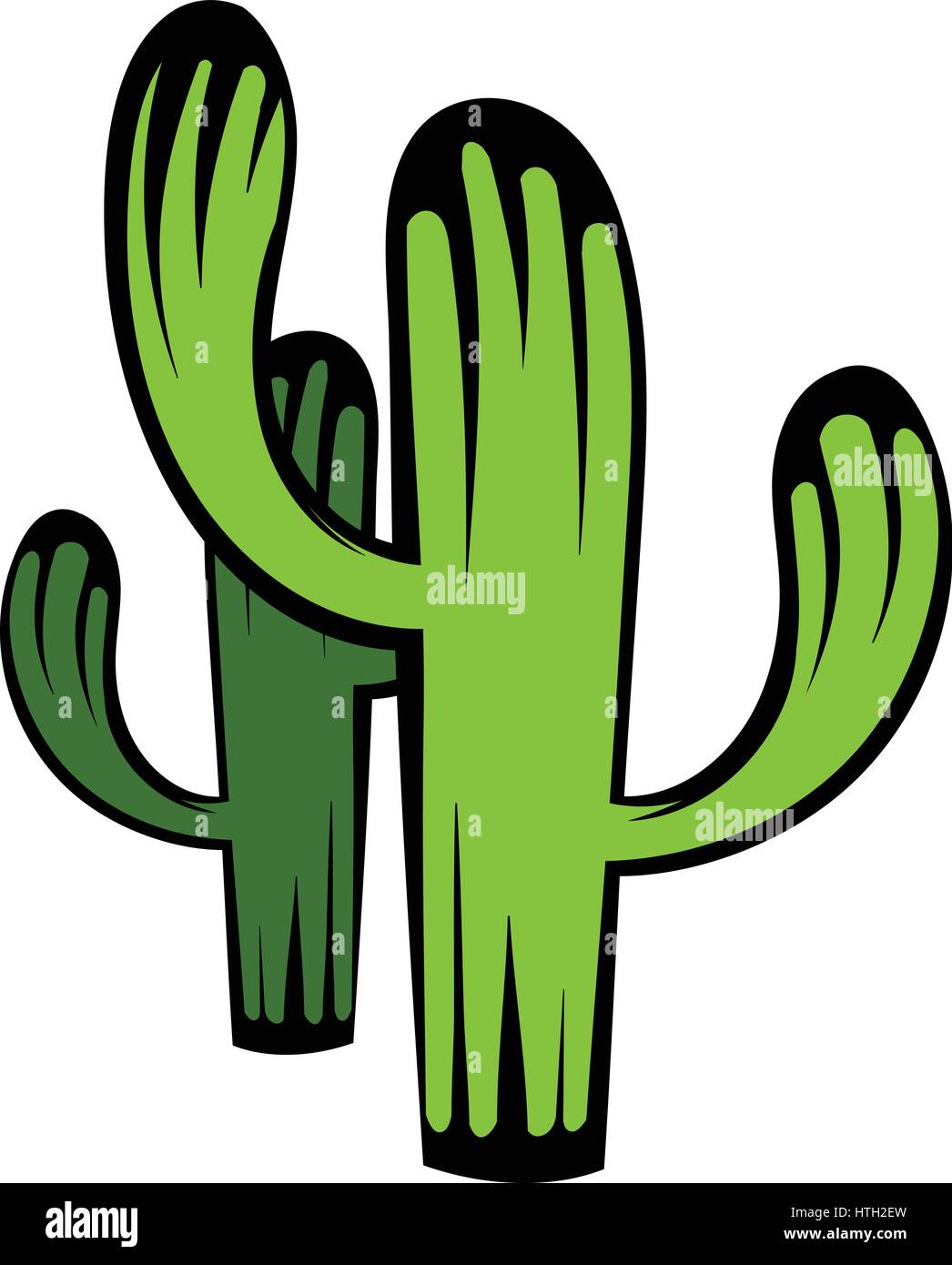 L'icône de cactus, l'icône cartoon Illustration de Vecteur