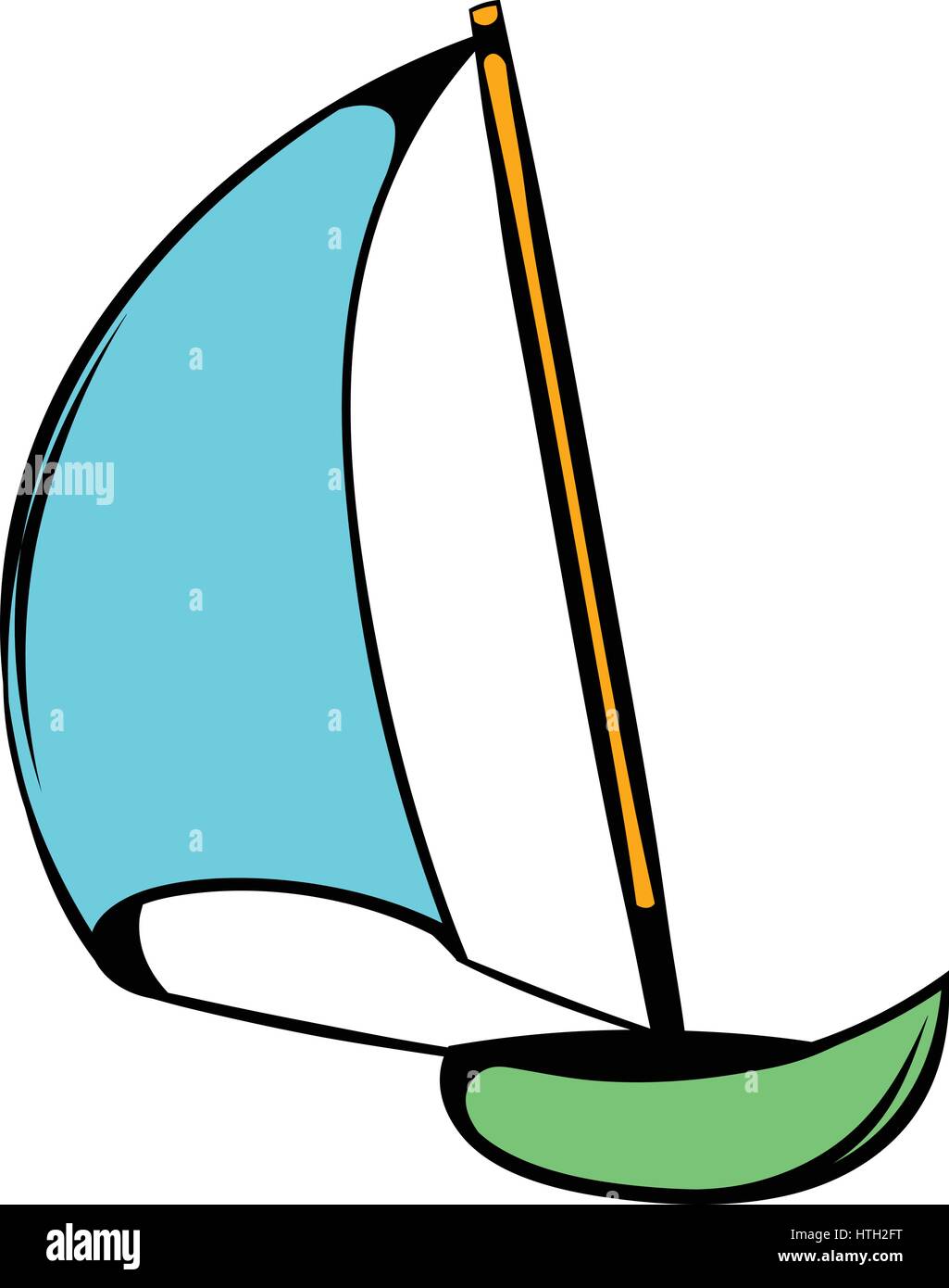 L'icône de yacht, l'icône cartoon Illustration de Vecteur