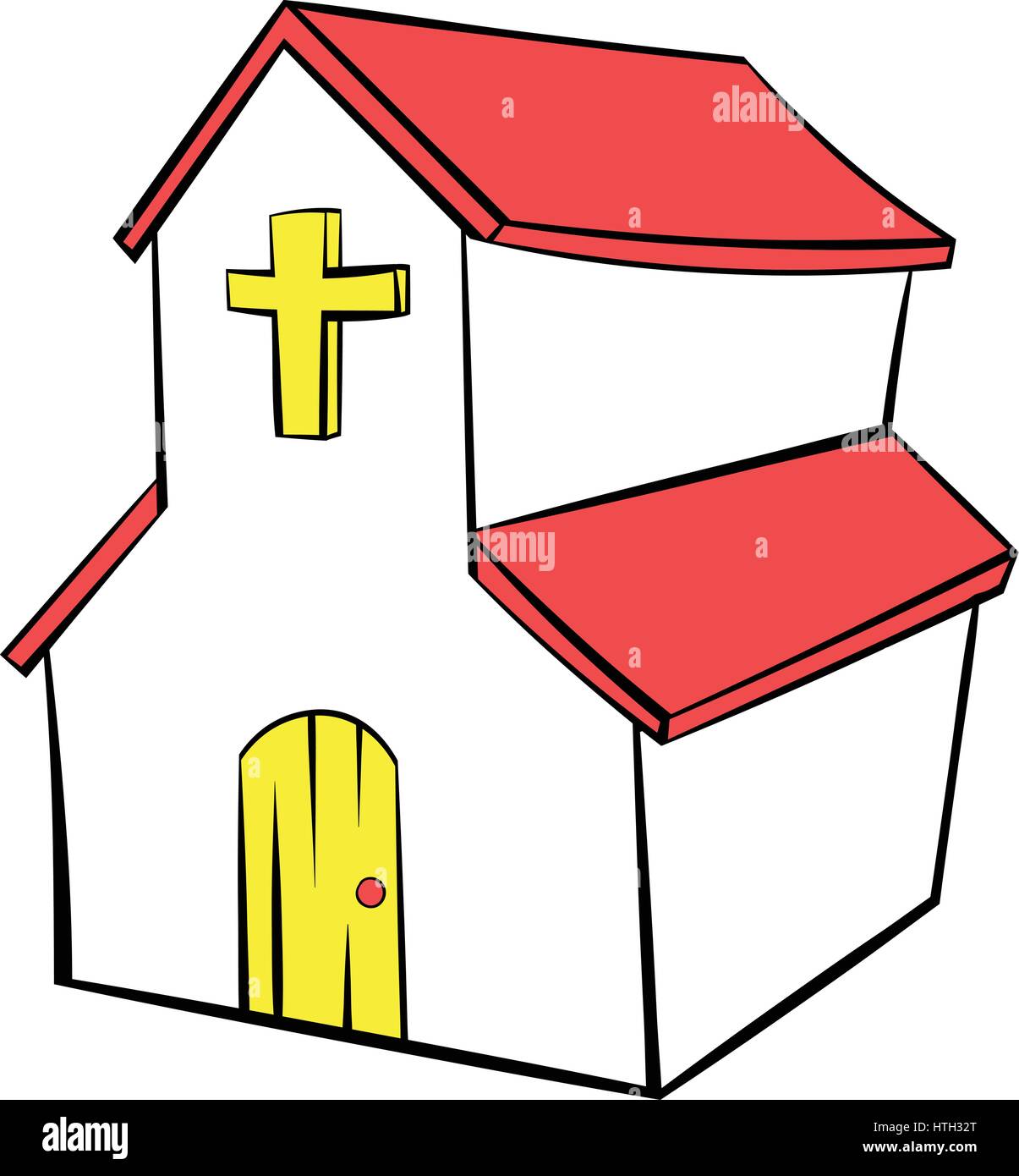 L'icône de l'Eglise dans l'icône cartoon Illustration de Vecteur