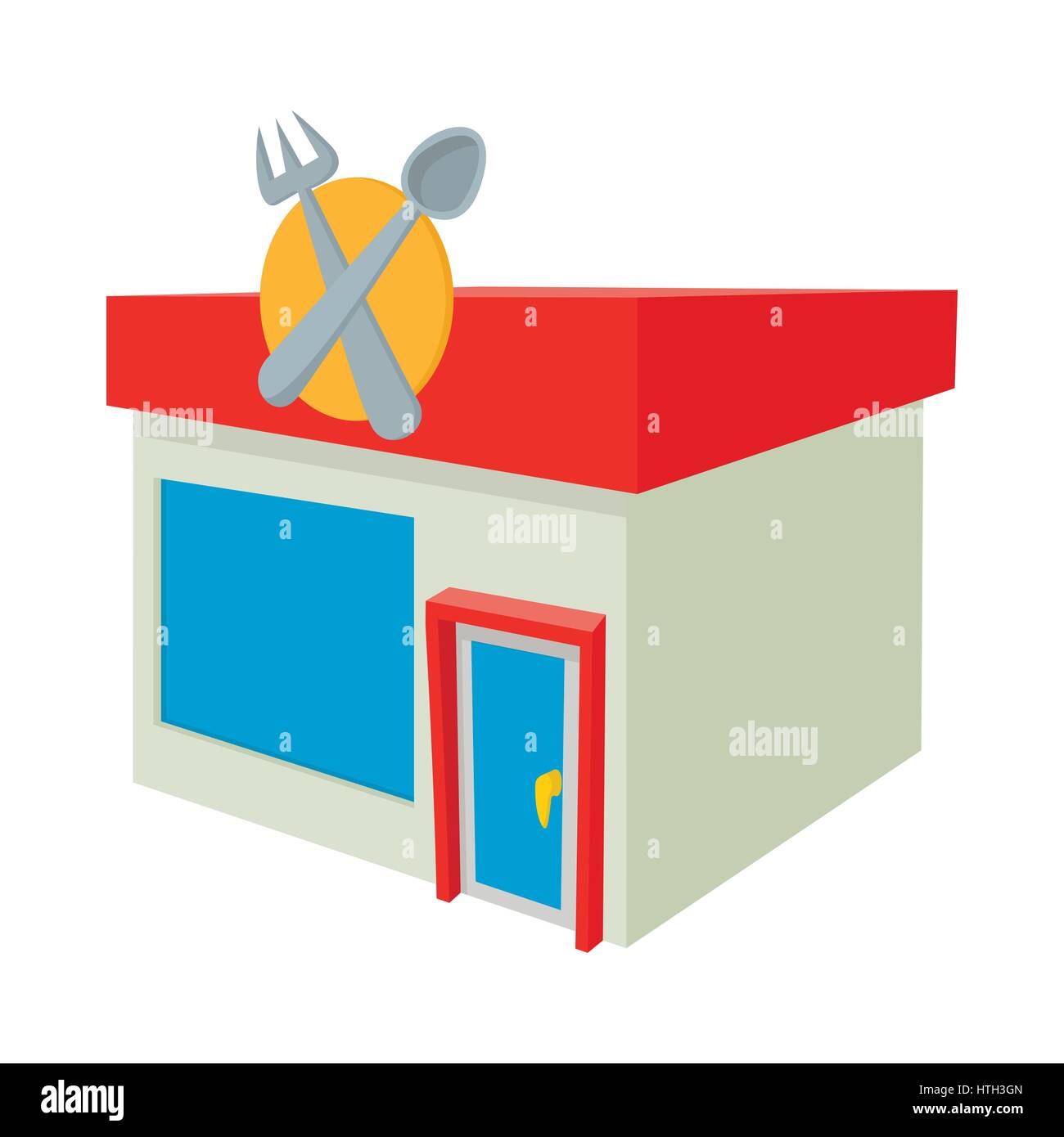 Cafe, icône de style cartoon Illustration de Vecteur