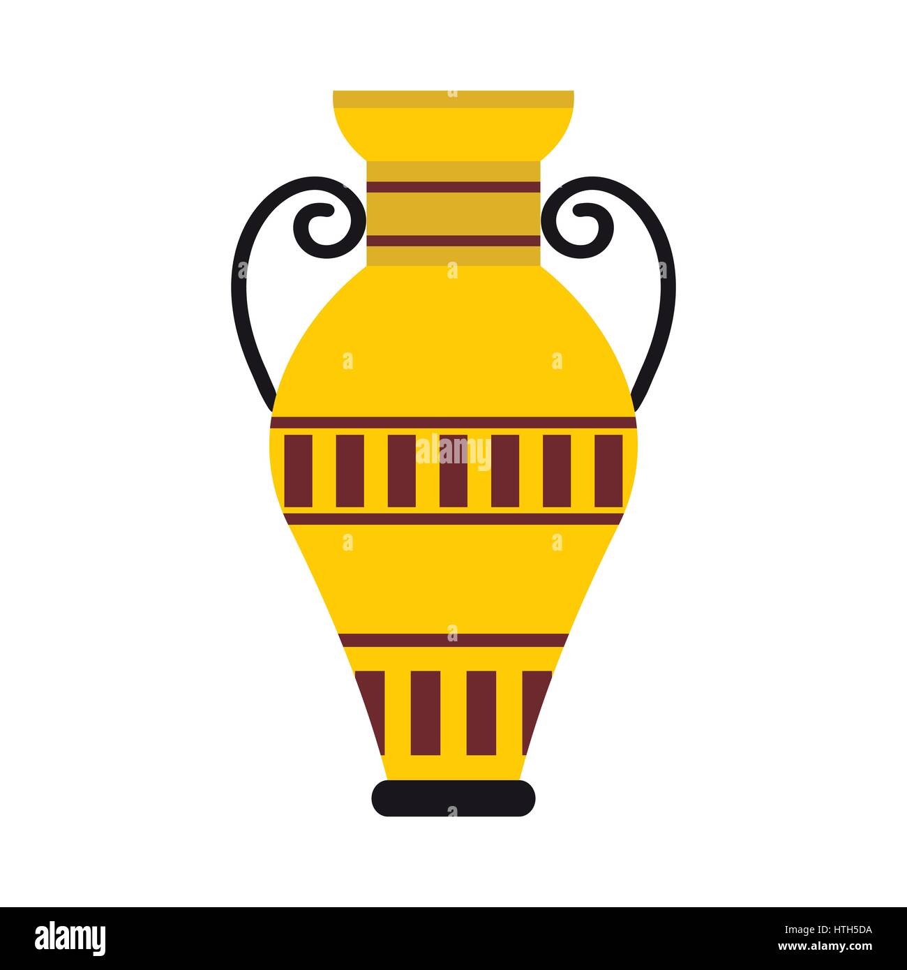 Vase égyptien, l'icône de style plat Illustration de Vecteur