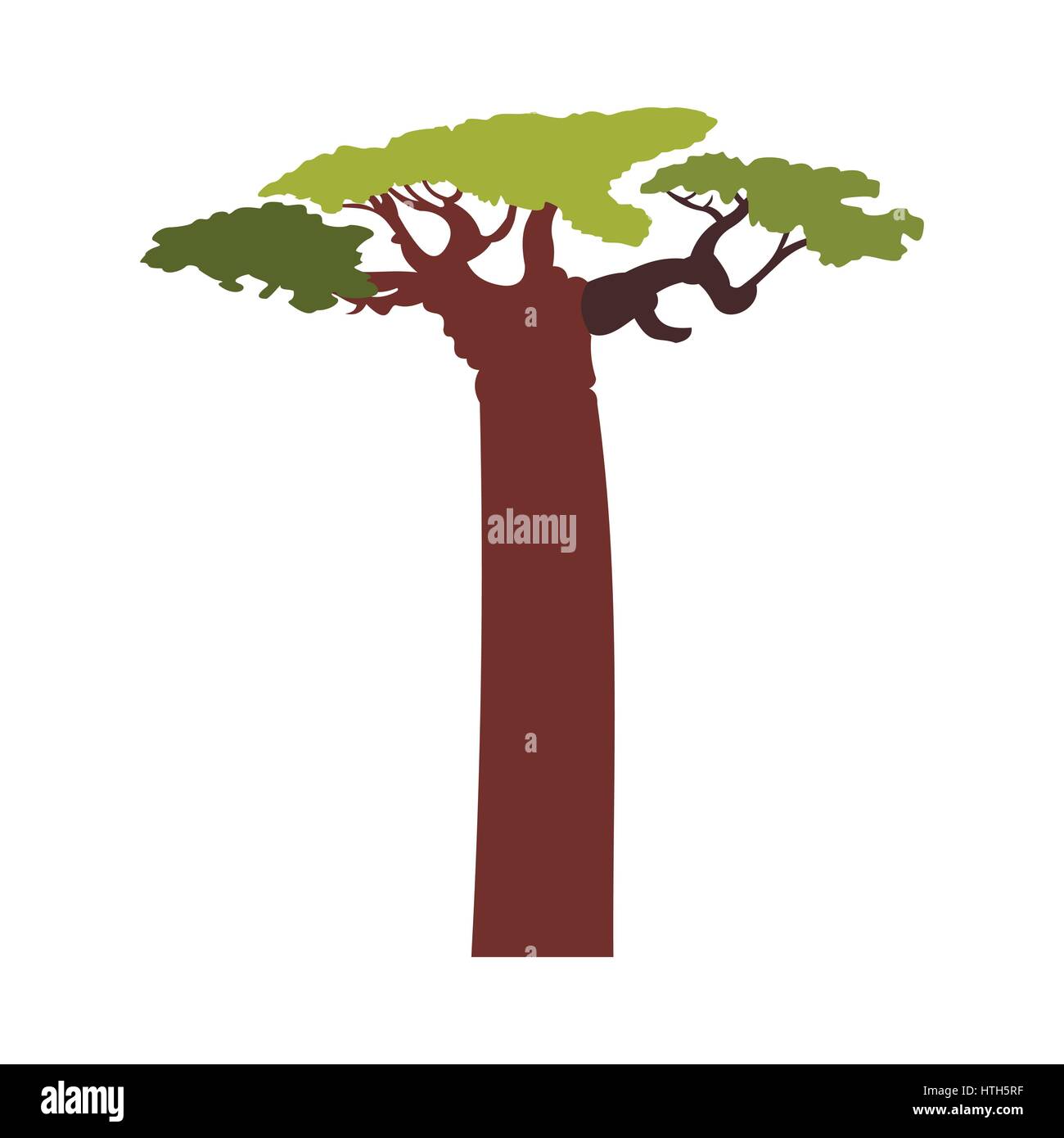 Baobab, icône de style plat Illustration de Vecteur