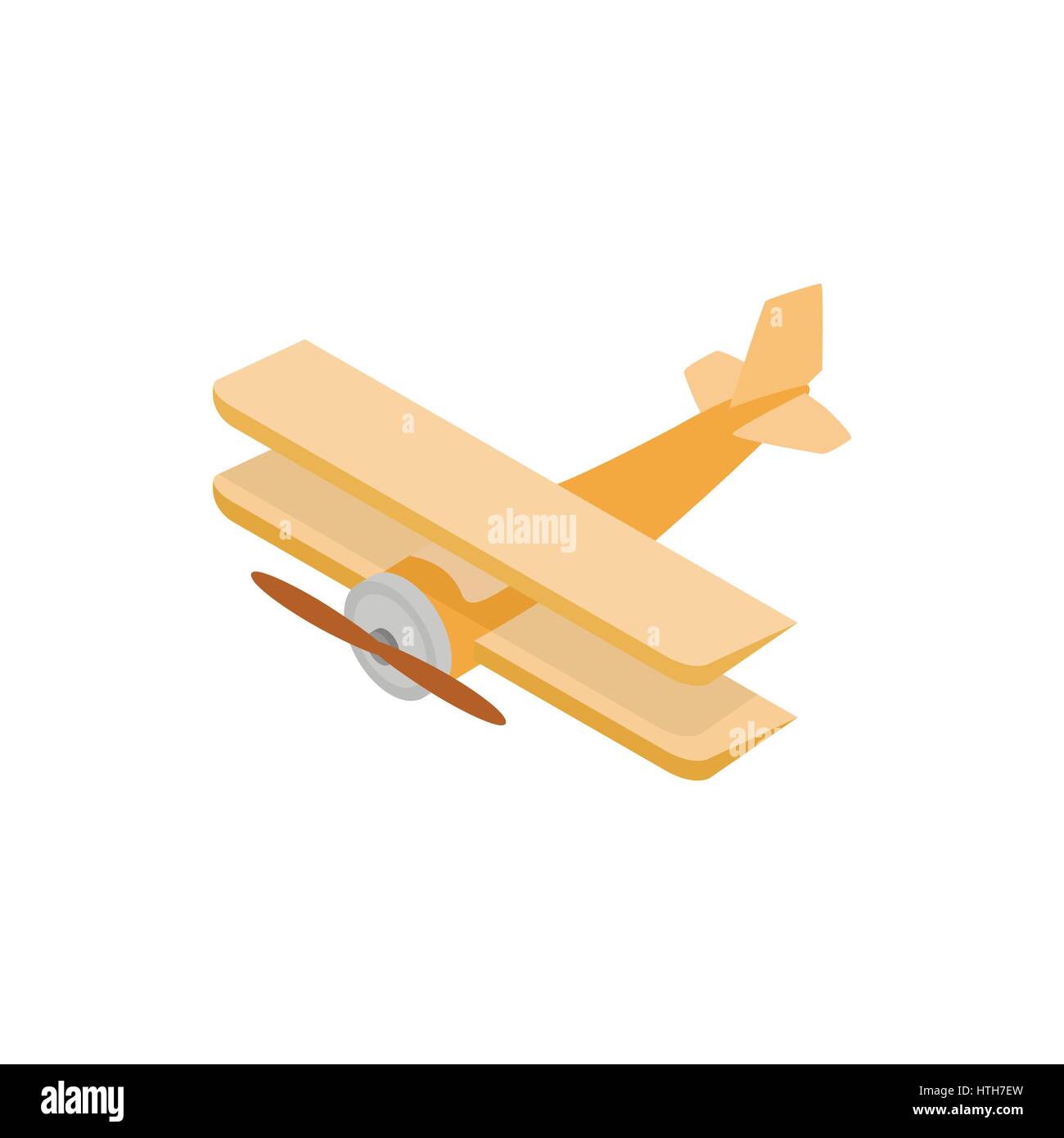 Icône biplan, style 3D isométrique Illustration de Vecteur
