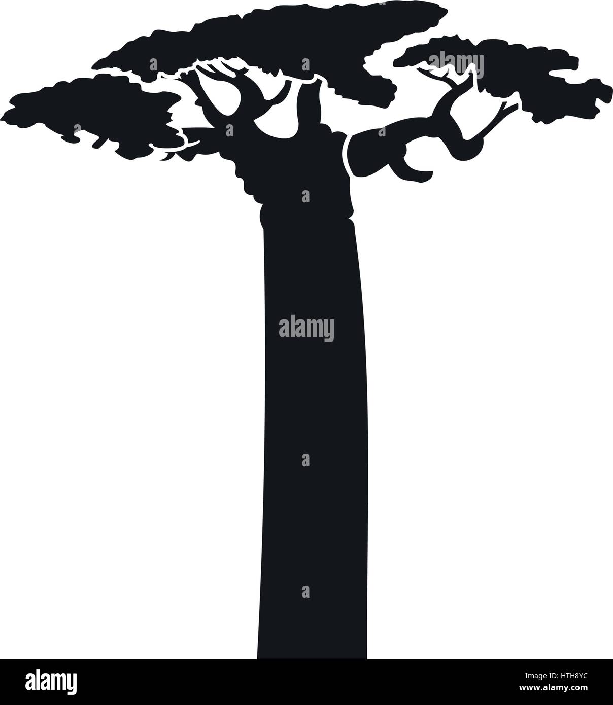Baobab, icône de style simple. Illustration de Vecteur