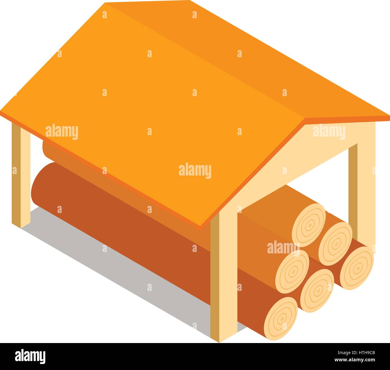 Shed, icône de style 3D isométrique Illustration de Vecteur
