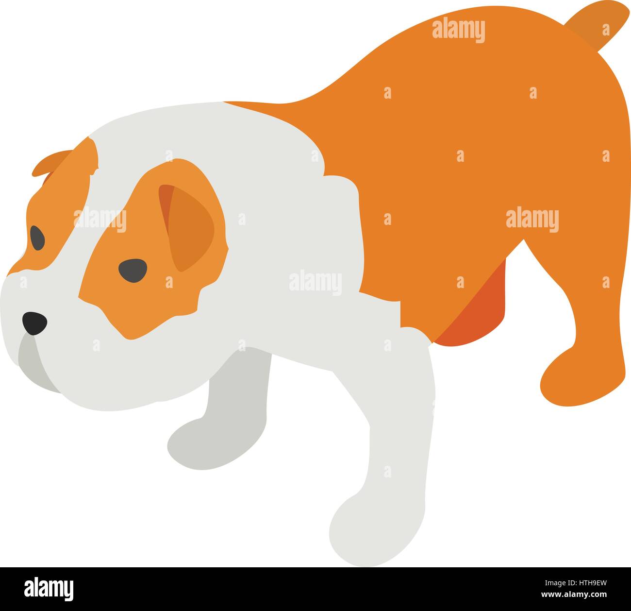 Staffordshire terrier, icône de style 3D isométrique Illustration de Vecteur