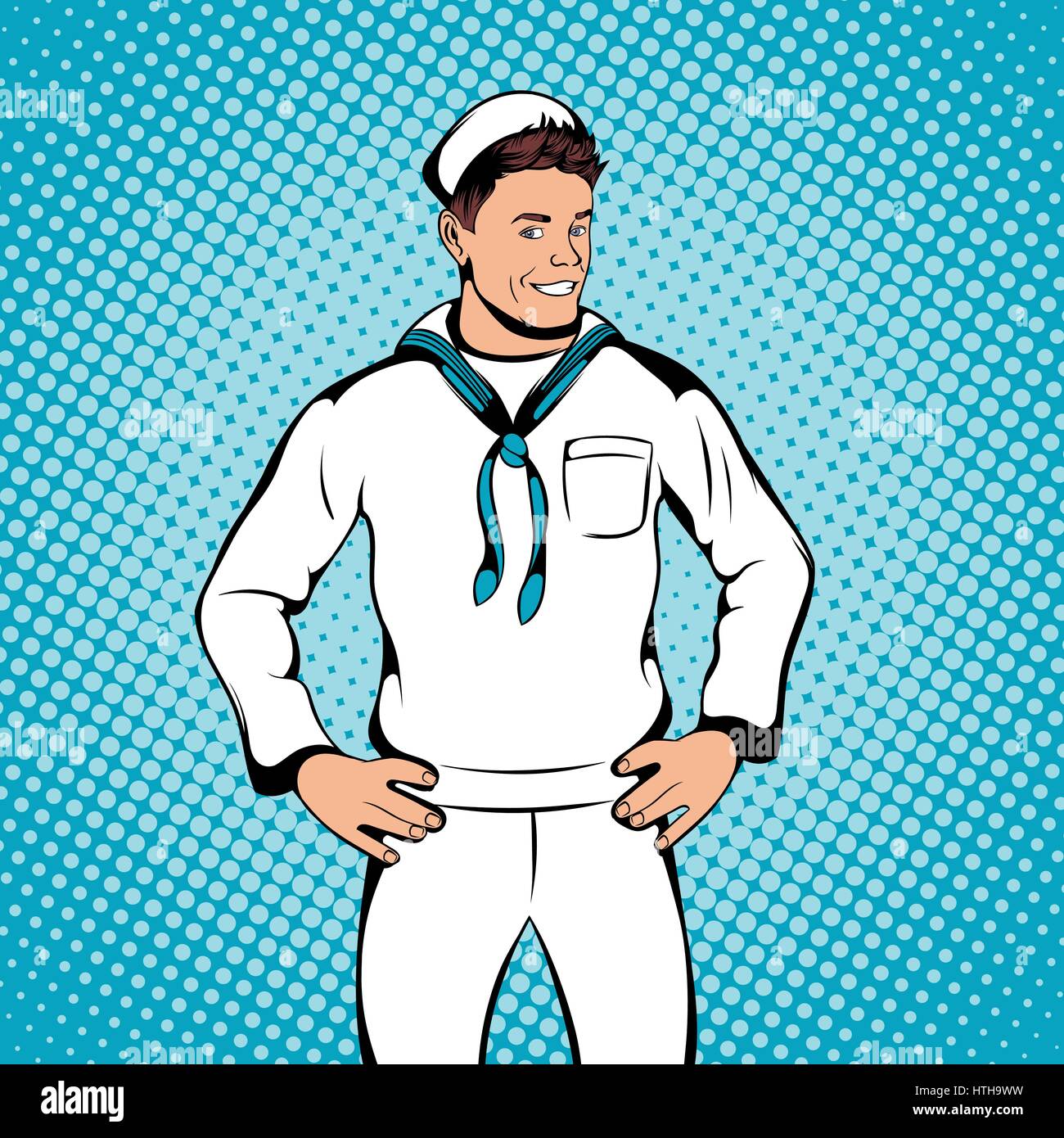 Concept, style comics Sailor Illustration de Vecteur