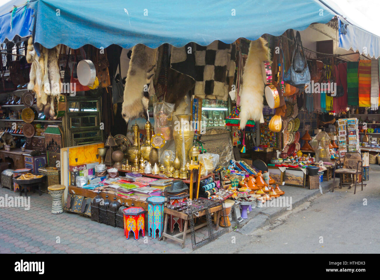 Boutique de souvenirs, quartier des Habous, Nouvelle Medina, Casablanca, Maroc Banque D'Images