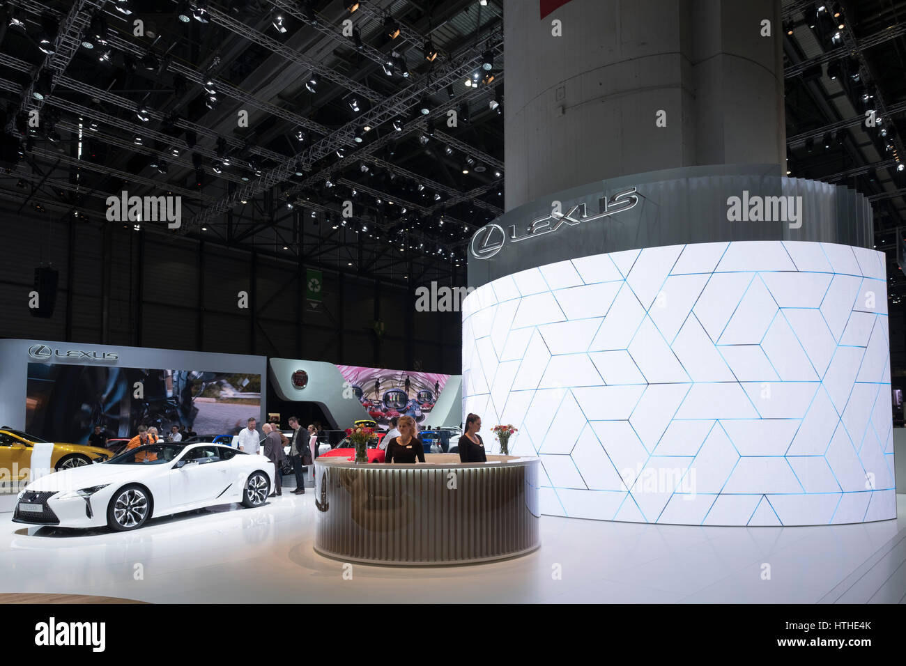 Avis de stand Lexus au 87e Salon International de l'Automobile à Genève Suisse 2017 Banque D'Images