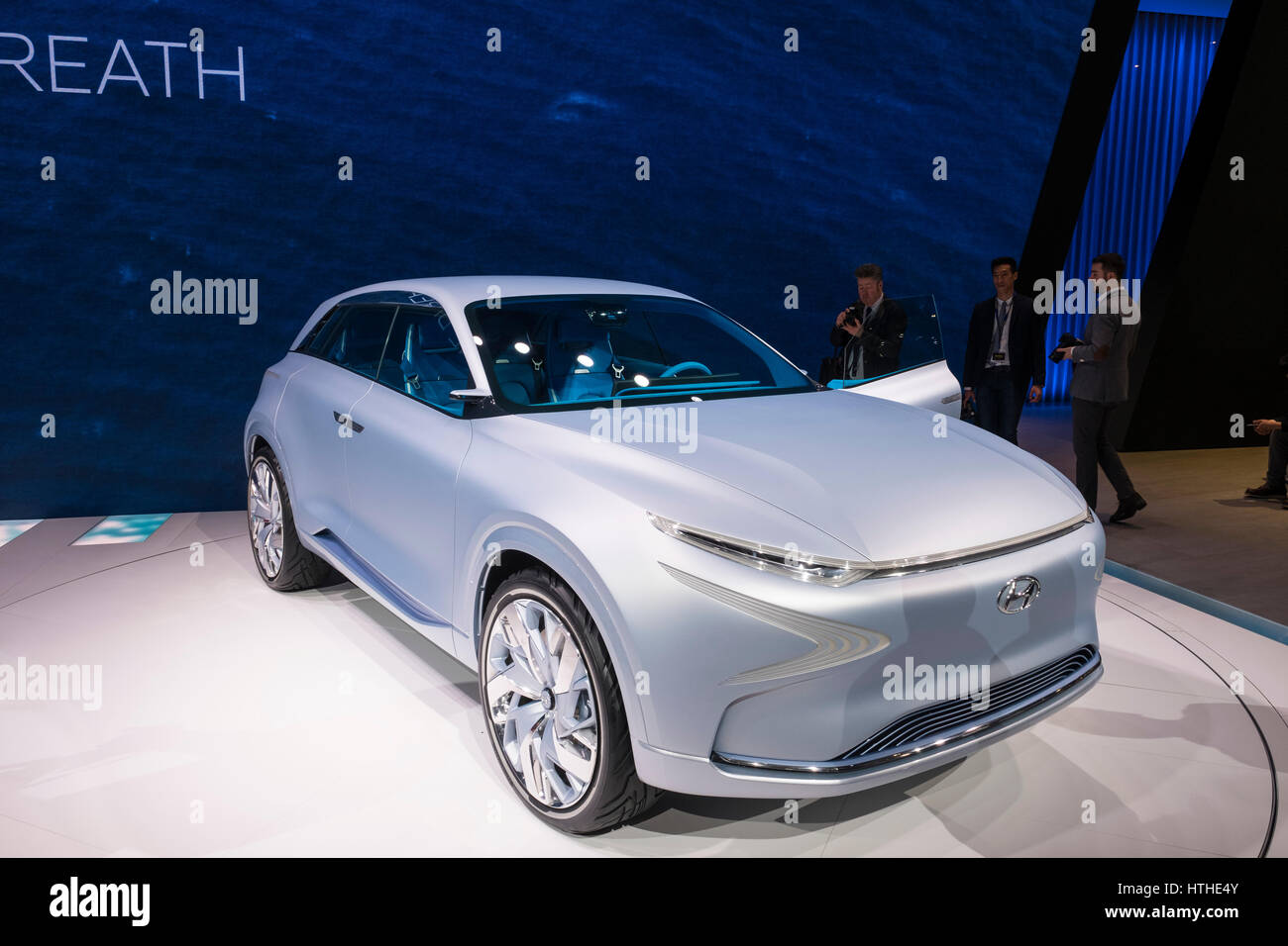 FE Hyundai concept - nouveau SUV de piles à combustible au 87e Salon International de l'Automobile à Genève Suisse 2017 Banque D'Images