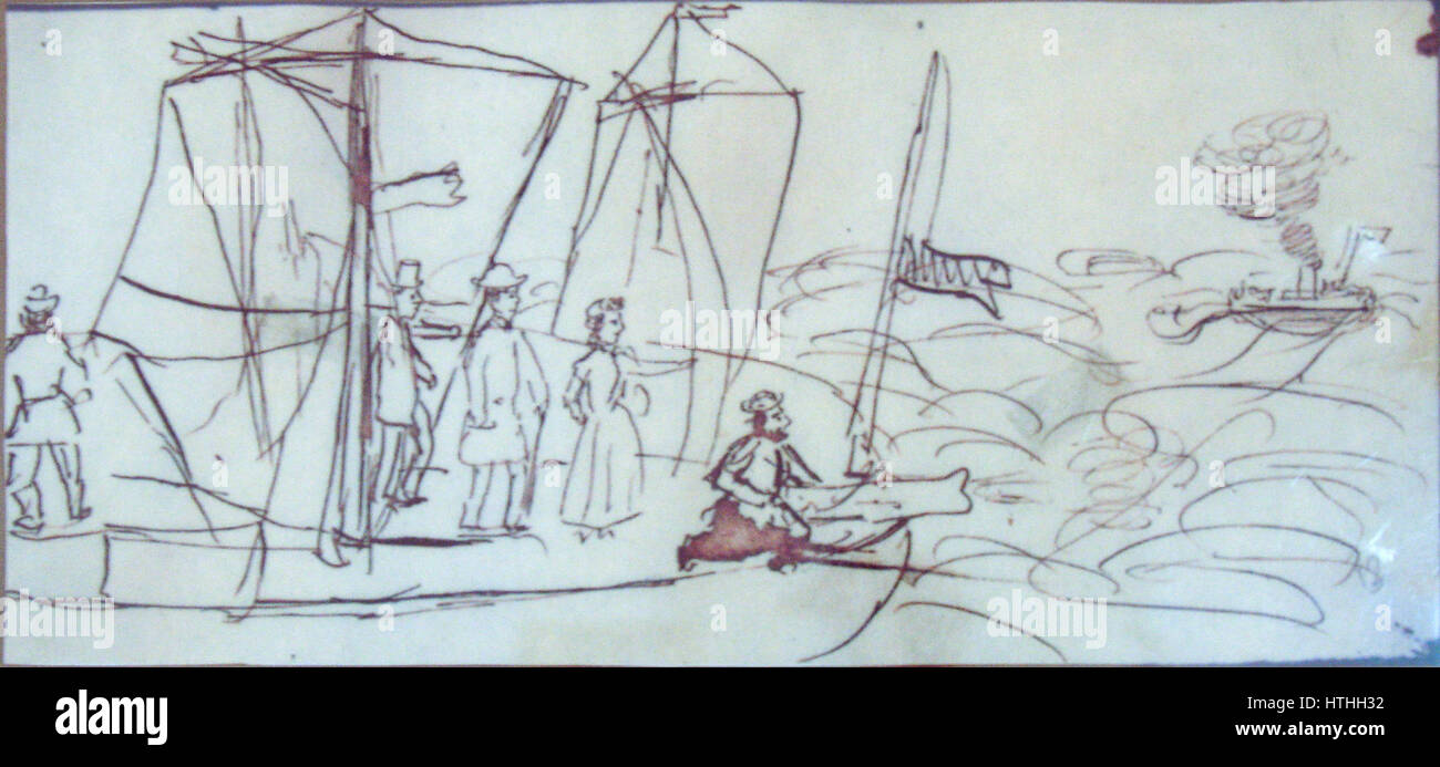 Léon Tolstoï dessiner1 Banque D'Images