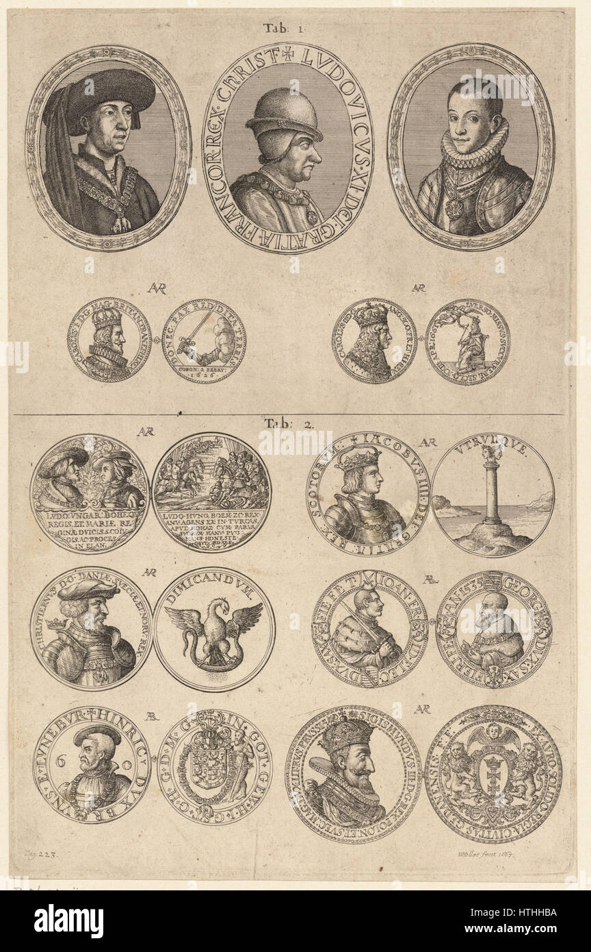 La gravure de Wenceslas Hollar, « Princes with the Collars of Their Orders », représente diverses figures nobles portant des colliers cérémoniels, mettant en valeur son habileté dans le portrait et le rendu détaillé de la tenue aristocratique au XVIIe siècle. Banque D'Images La gravure de Wenceslas Hollar, « Princes with the Collars of Their Orders », représente diverses figures nobles portant des colliers cérémoniels, mettant en valeur son habileté dans le portrait et le rendu détaillé de la tenue aristocratique au XVIIe siècle. Banque D'Images