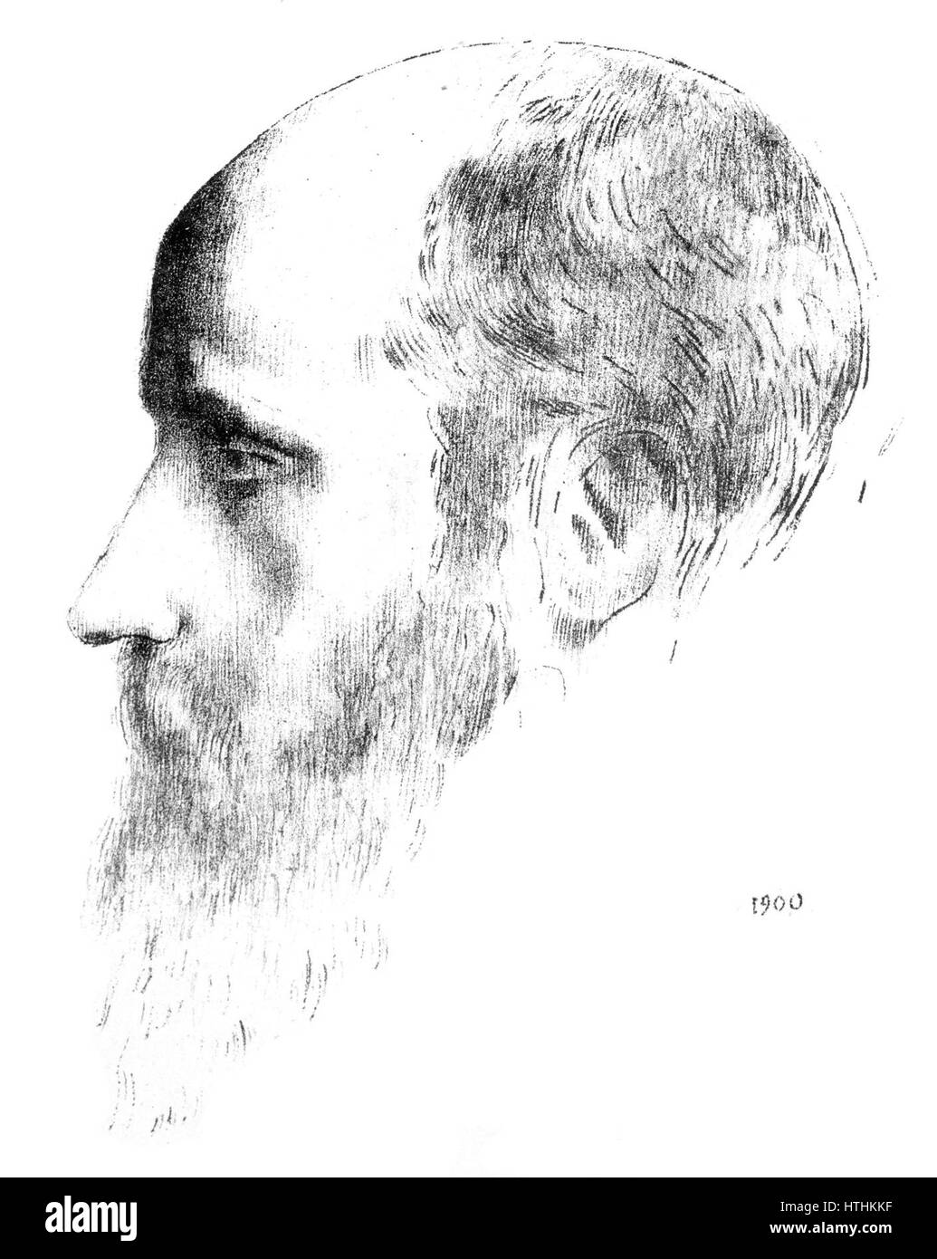 « Portrait de Vuillard » d’Odilon Redon est une preuve d’artiste intime, mettant en valeur la relation étroite entre Redon et son collègue Édouard Vuillard. Le portrait souligne le style distinctif de Redon, marqué par des palettes de couleurs douces et des formes expressives. Banque D'Images