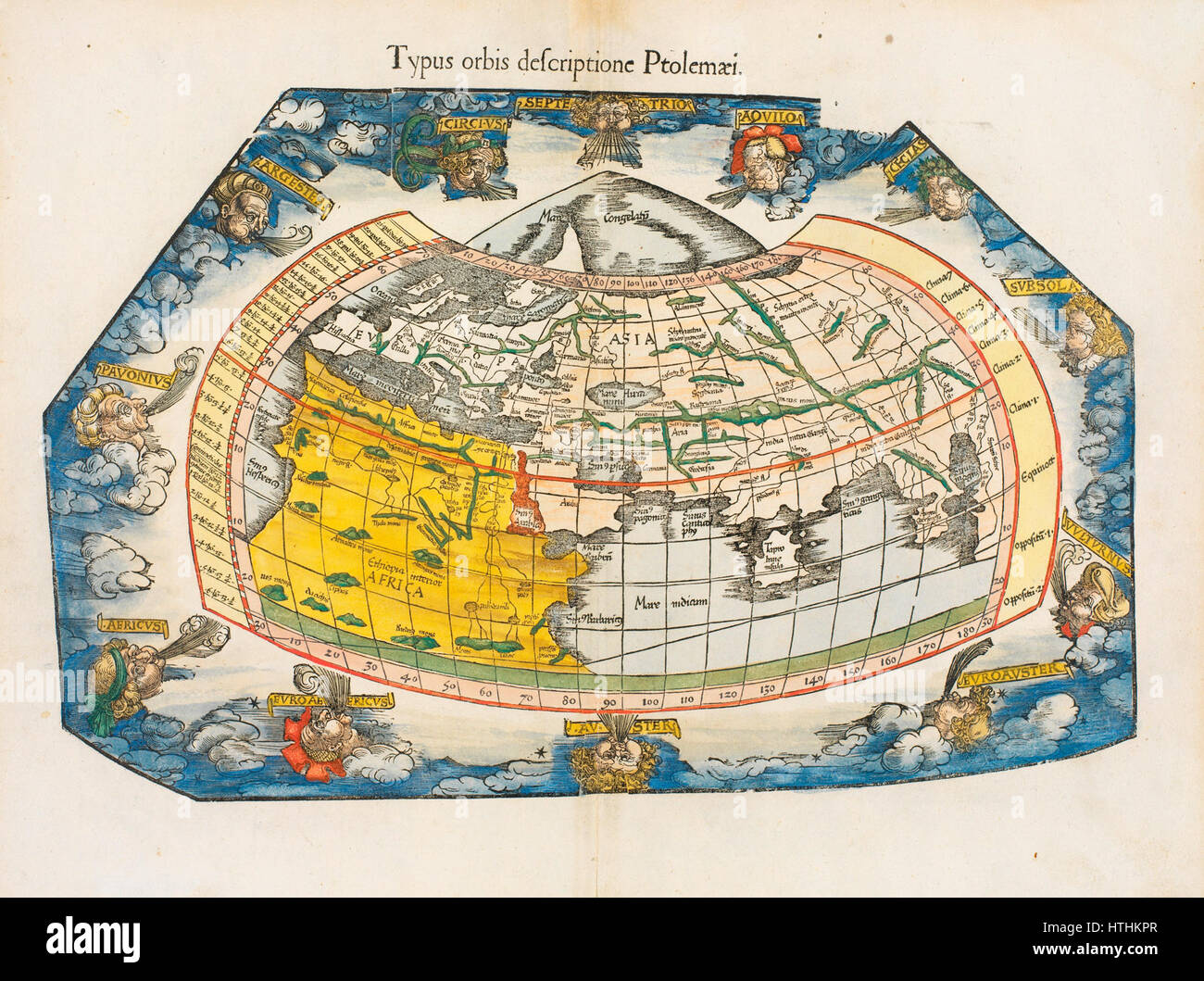 Typus Orbis Descriptione Ptolemaei - pas-nb krt 00484 Banque D'Images