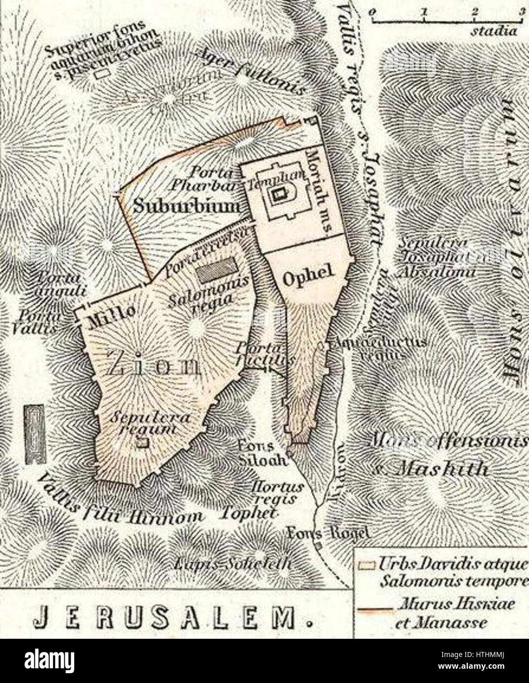 Jérusalem. Carte d'Israël 1865 Spruner, Canaan, ou de la Palestine dans l'Antiquité - Geographicus - Canaan-spruner-1865 Banque D'Images