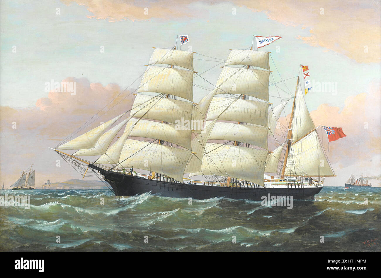 William Howard Yorke - la barque à voile plein Wacissa Banque D'Images