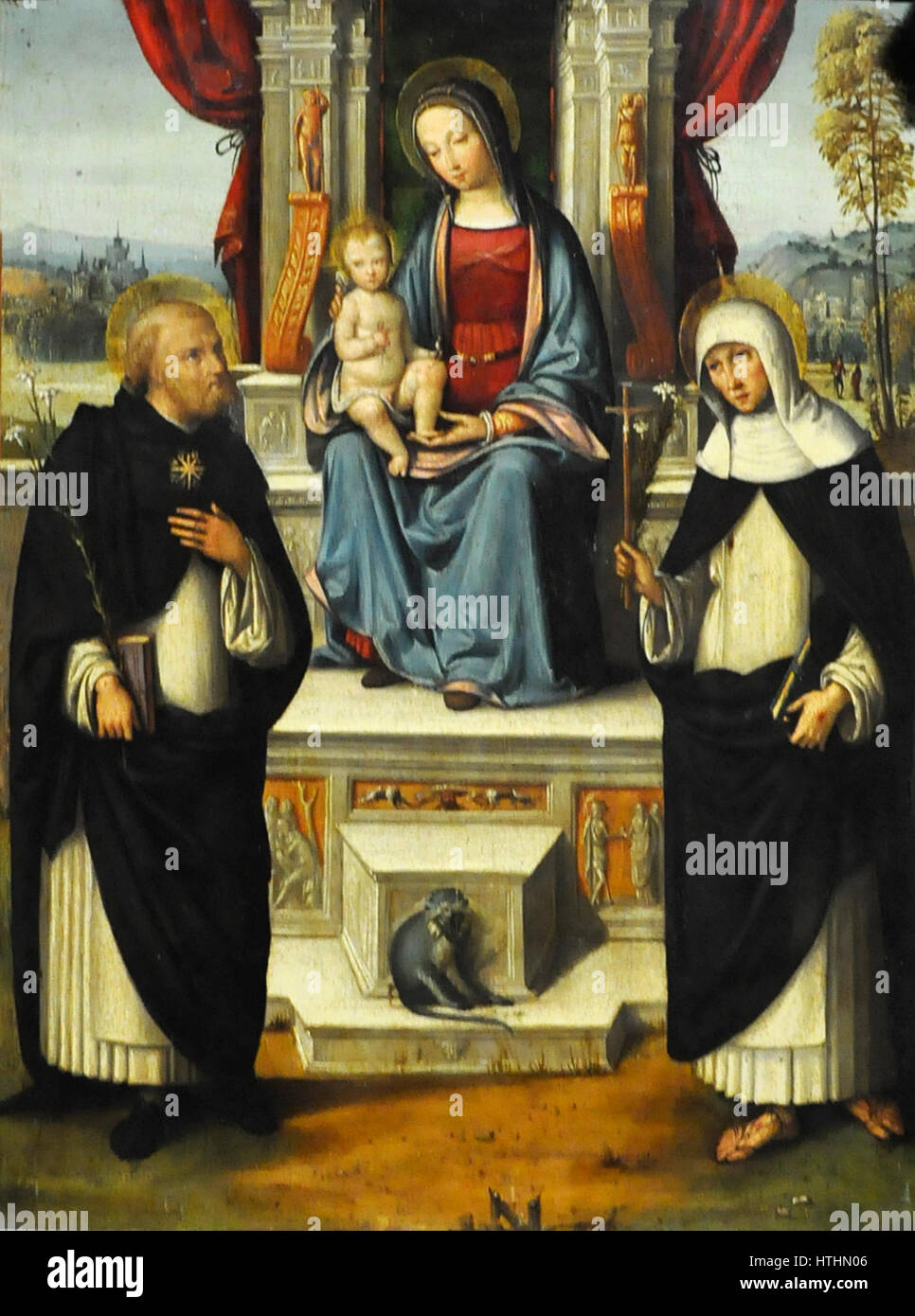 Benvenuto Tisi (Il Garofalo Maagd en 1481-1559) Genre rencontré Dominicus en Catharina Van Siena - National Gallery Londres 5-3-2015 11-05-39 Banque D'Images