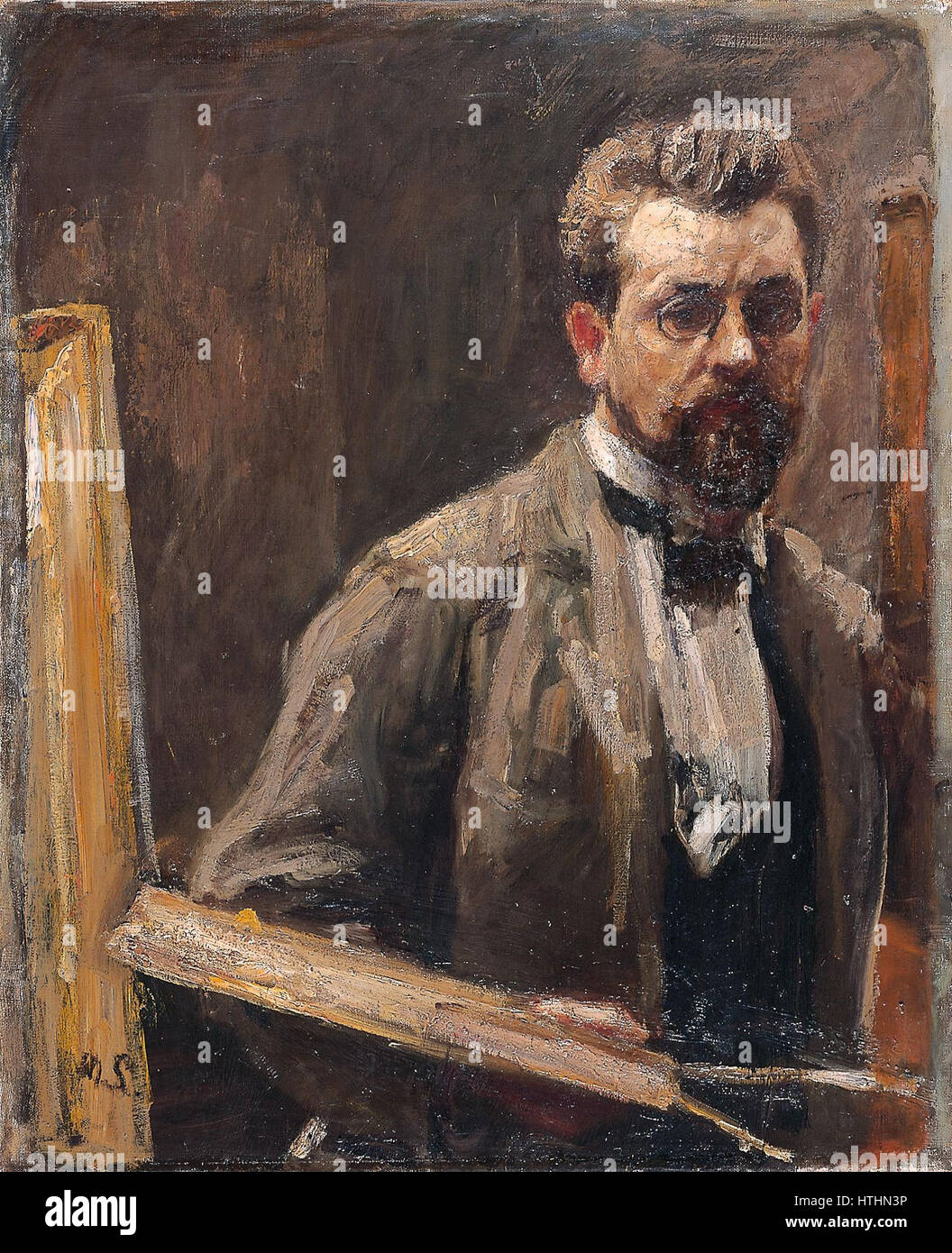 Max Slevogt - Selbstbildnis vor der Staffelei Banque D'Images