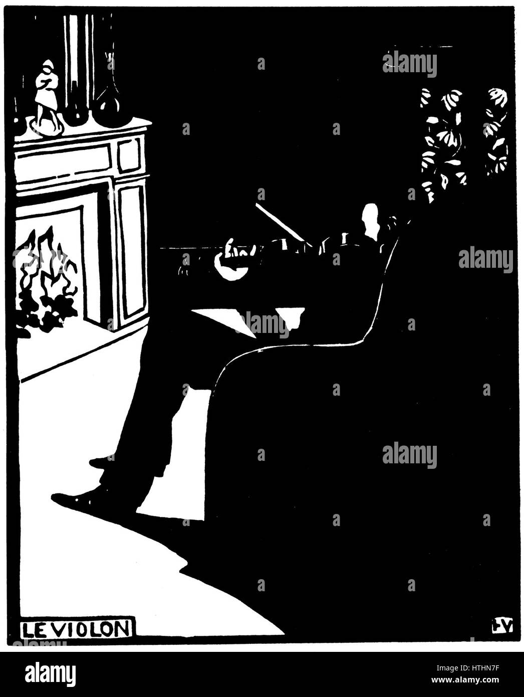 Le-violon-1896 Banque D'Images