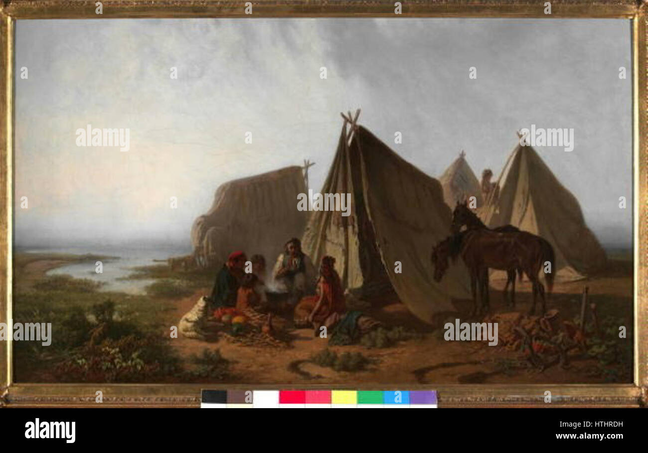 Jaroslav Vesin 1859-1915 - Cikansky tabor Banque D'Images