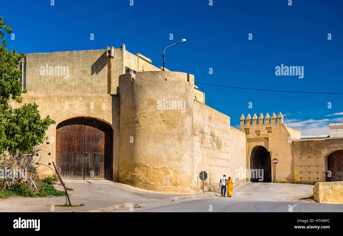 Bab Lahdid, une porte de Fès - Maroc Banque D'Images