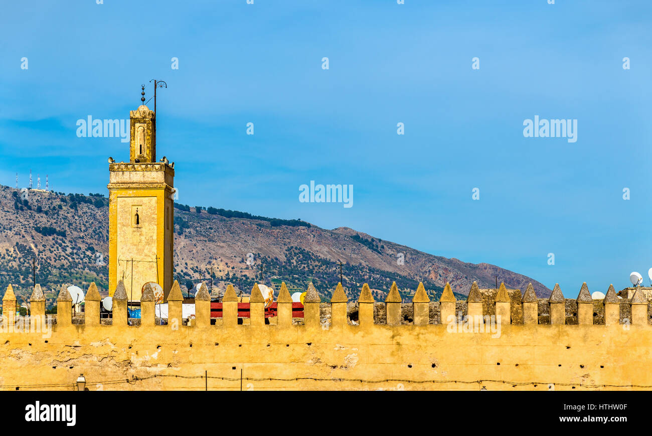 Les murs de la vieille ville de Fès - Maroc Banque D'Images