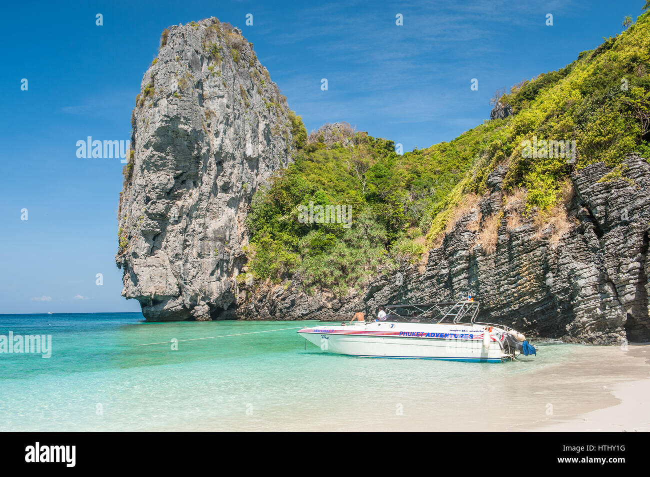 Les îles Phi Phi est une destination de voyage populaires Phuket en Thaïlande Banque D'Images