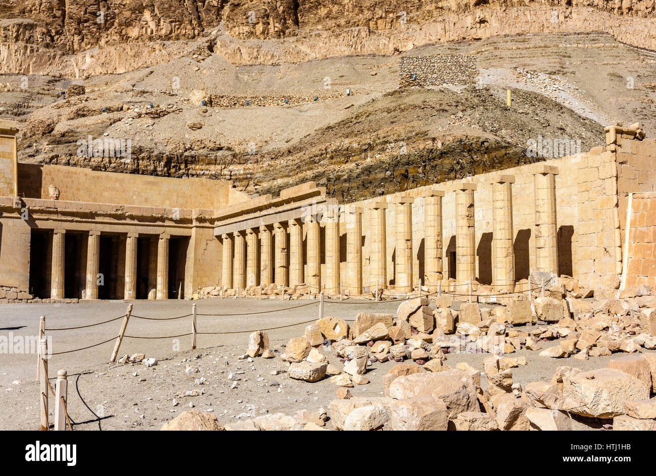 Temple funéraire d'Hatshepsout à Deir el-Bahari - Égypte Banque D'Images