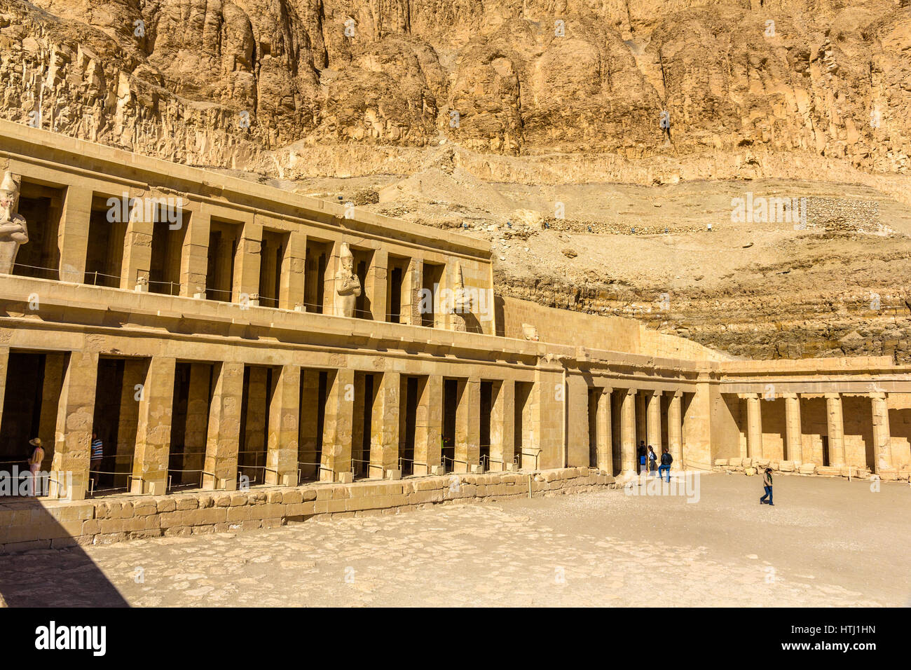 Temple funéraire d'Hatshepsout à Deir el-Bahari - Égypte Banque D'Images