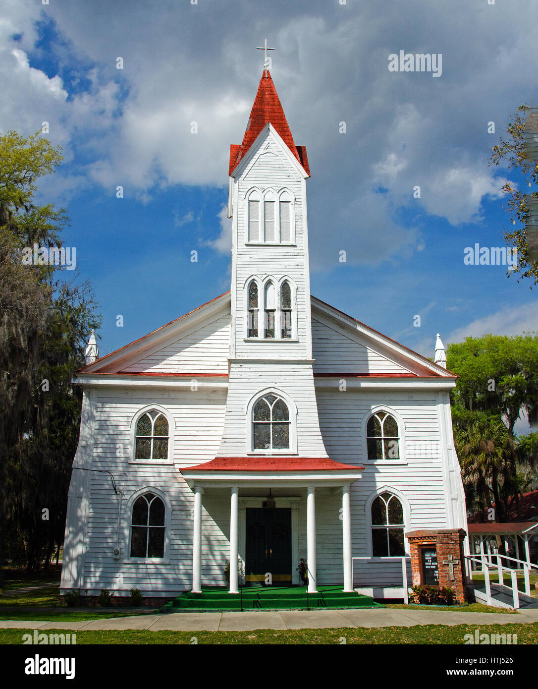 Tabernacle Église baptiste dans quartier historique de Beaufort, Caroline du Sud remonte à 1840 et a servi comme une église afro-américaine début en 1863. Banque D'Images