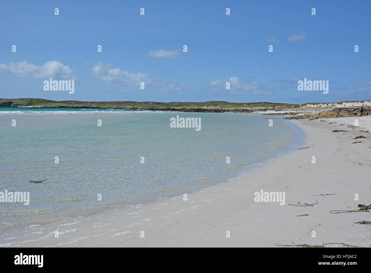 Plage déserte dans le Connemara Comté de Galway Irlande Banque D'Images