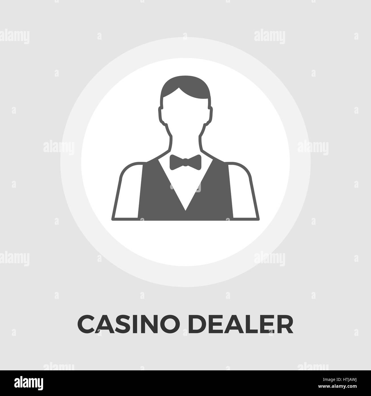 L'icône Casino Dealer vecteur. L'icône de la télévision isolé sur fond blanc. Fichier EPS modifiables. Vector illustration. Illustration de Vecteur