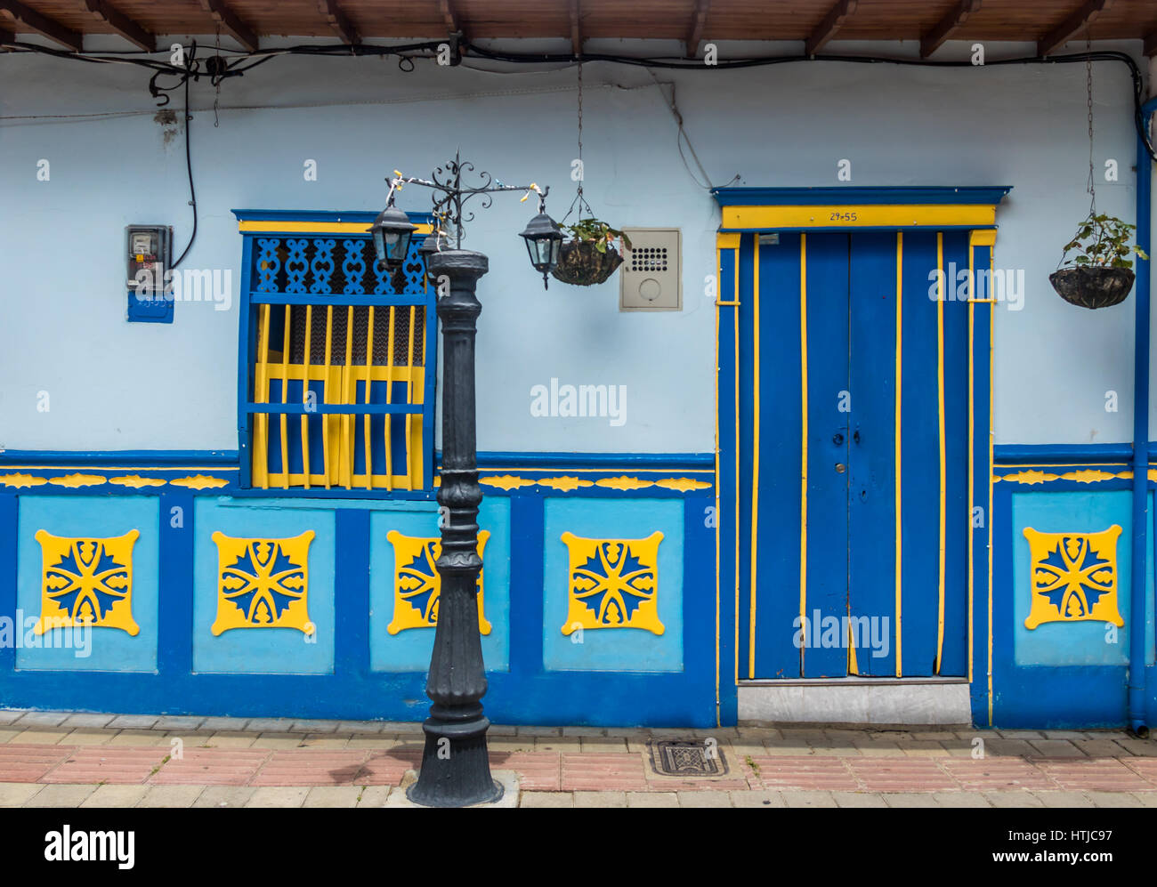 Maison colorée - Guatape, Colombie Banque D'Images