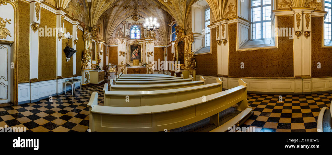 Lidzbark Warminski, dans la chapelle du château gothique, la Pologne, l'Europe. Banque D'Images