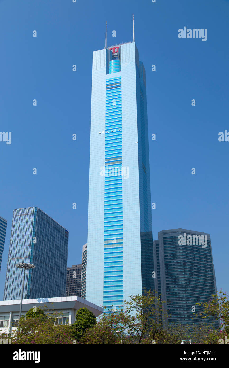 CITIC Plaza, Tianhe, Guangzhou, Guangdong, Chine Banque D'Images