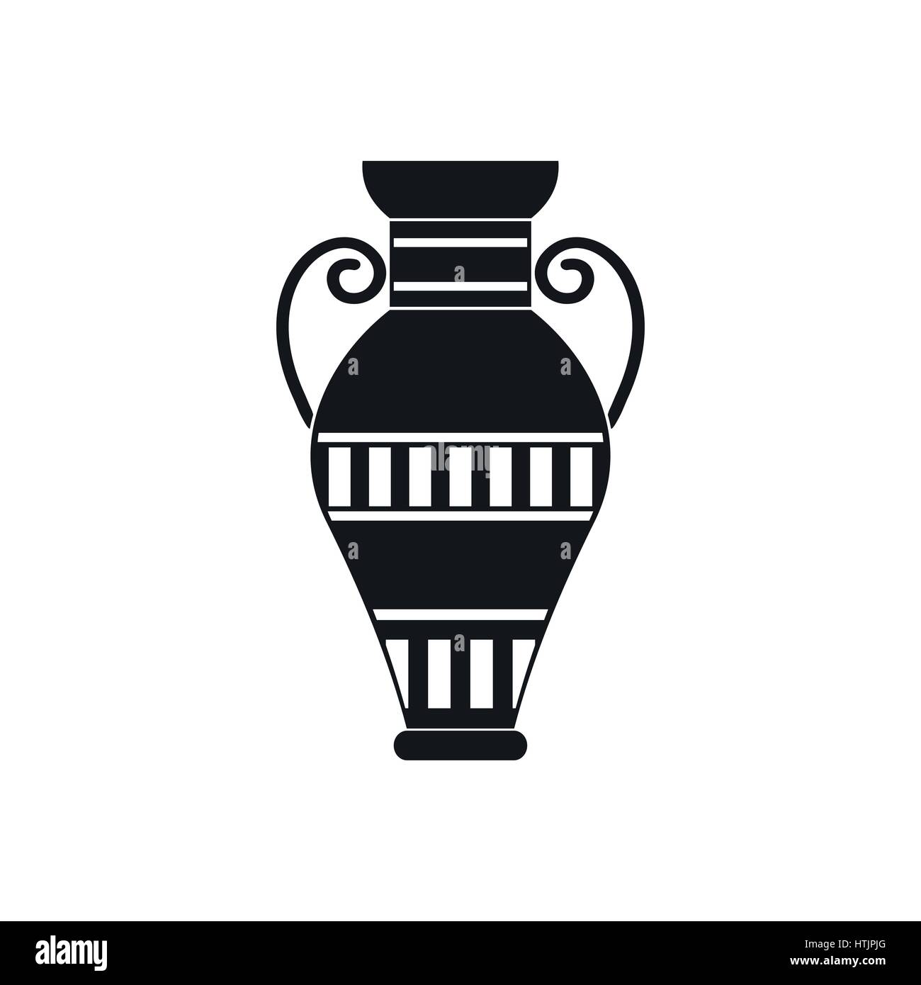 Vase égyptien, l'icône de style simple. Illustration de Vecteur