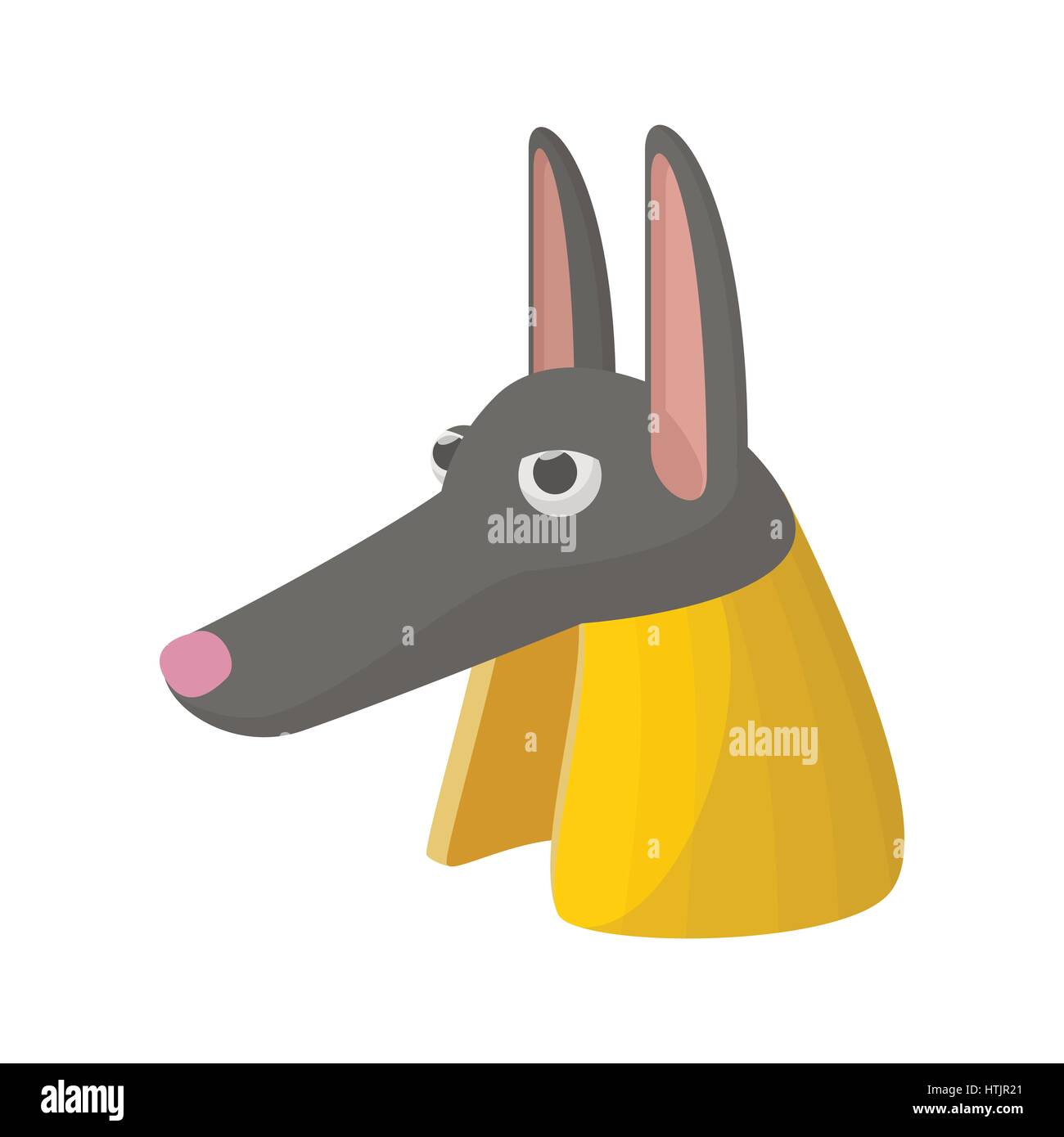 La tête d'Anubis, l'icône de style cartoon Illustration de Vecteur