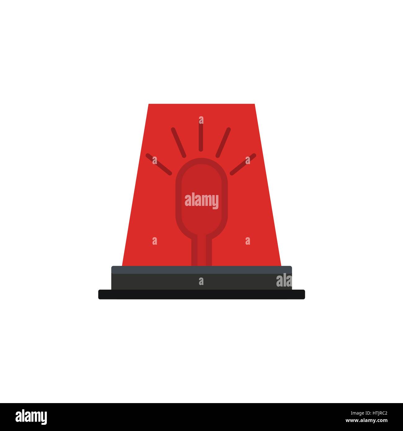 Rouge clignotant sirène icône lumière d'urgence Illustration de Vecteur