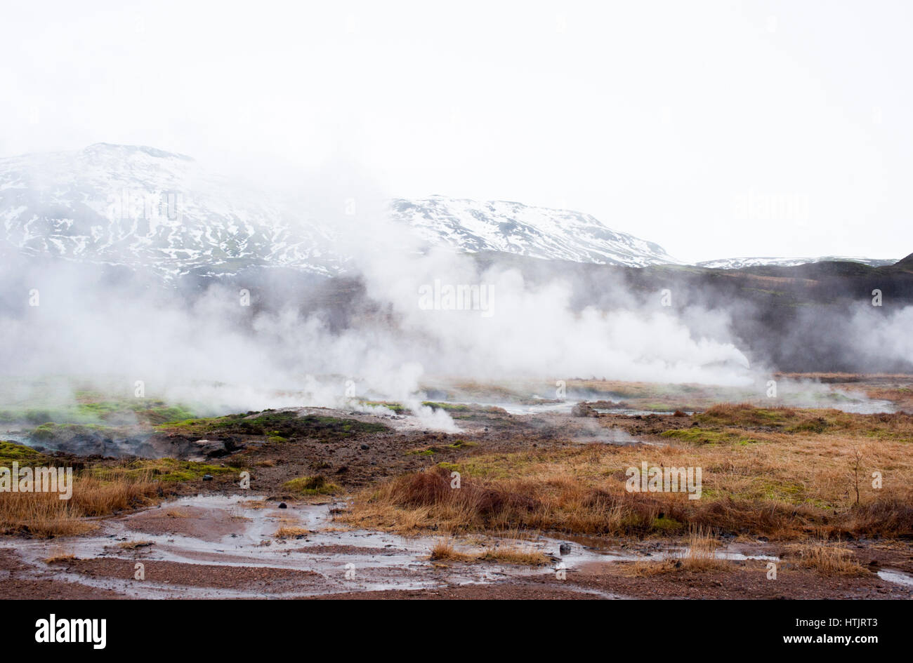Sources géothermiques, Strokkur, Islande Banque D'Images