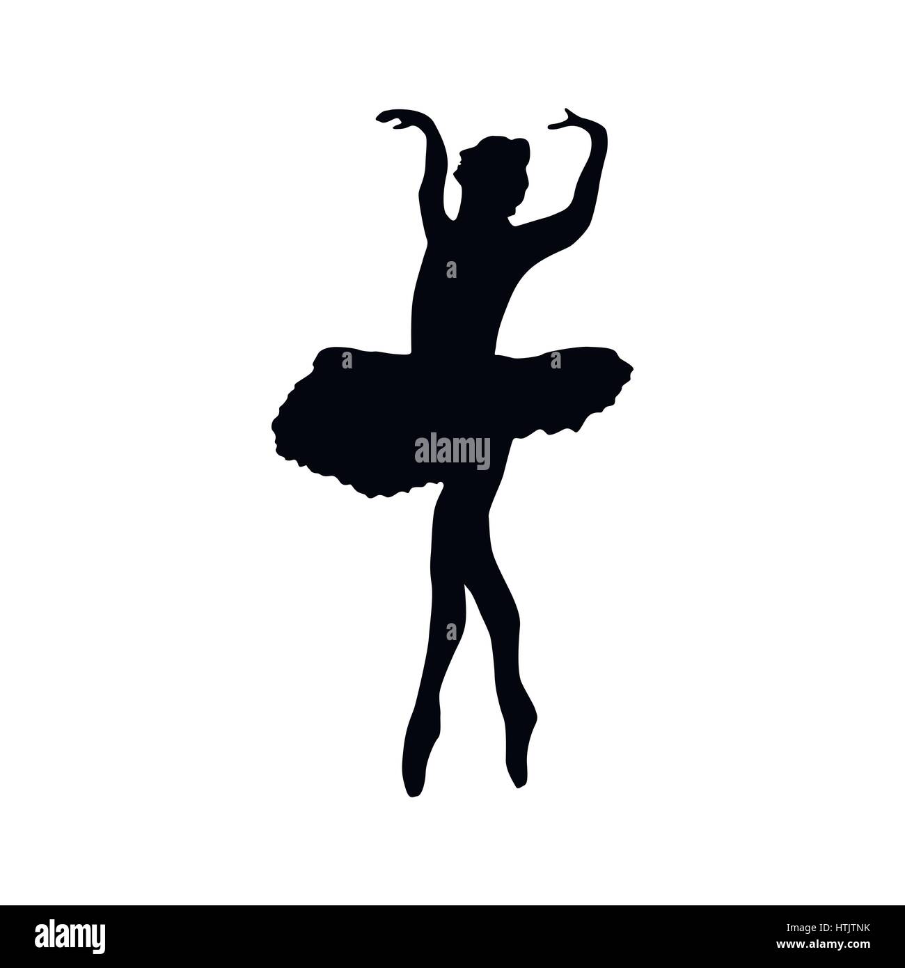 Ballerine noire silhouette Illustration de Vecteur