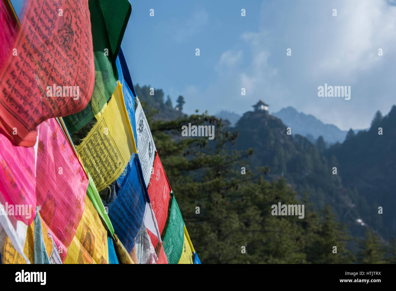 Le Bhoutan, Paro. Tiger's Nest (aka Paro Taktsang ou monastère Taktsang Palphug), temple bouddhiste de l'himalaya sacré. Banque D'Images