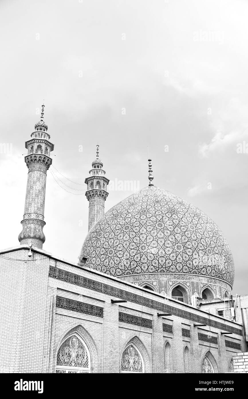Flou dans l'Iran et l'ancienne religion mosquée architecture perse Banque D'Images