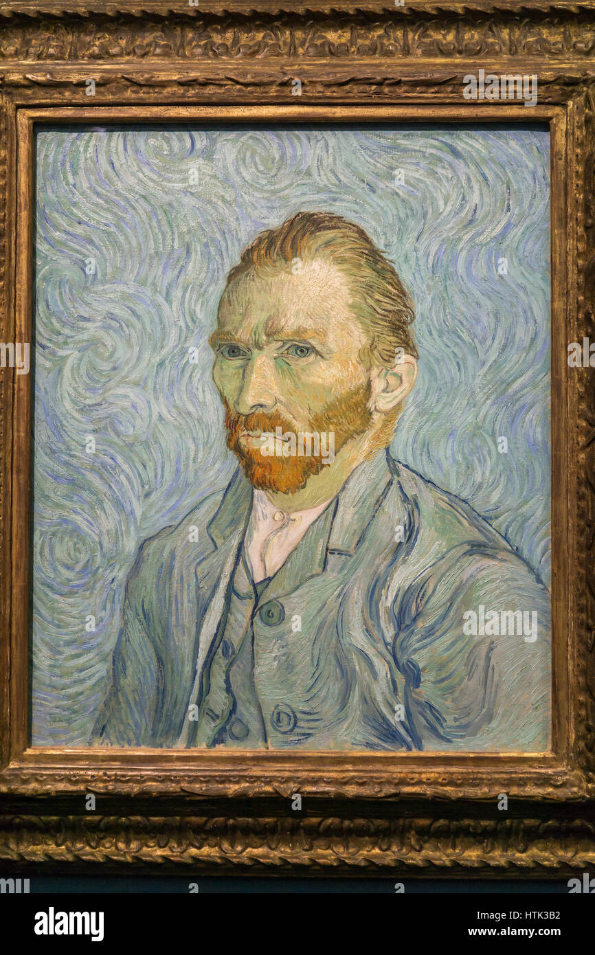 La peinture impressionniste au musée d'Orsay, Paris, France. Banque D'Images