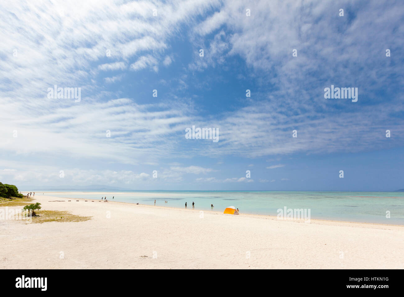 Kondoi Beach sur l'île de Taketomi dans la préfecture d'Okinawa, Japon. Banque D'Images