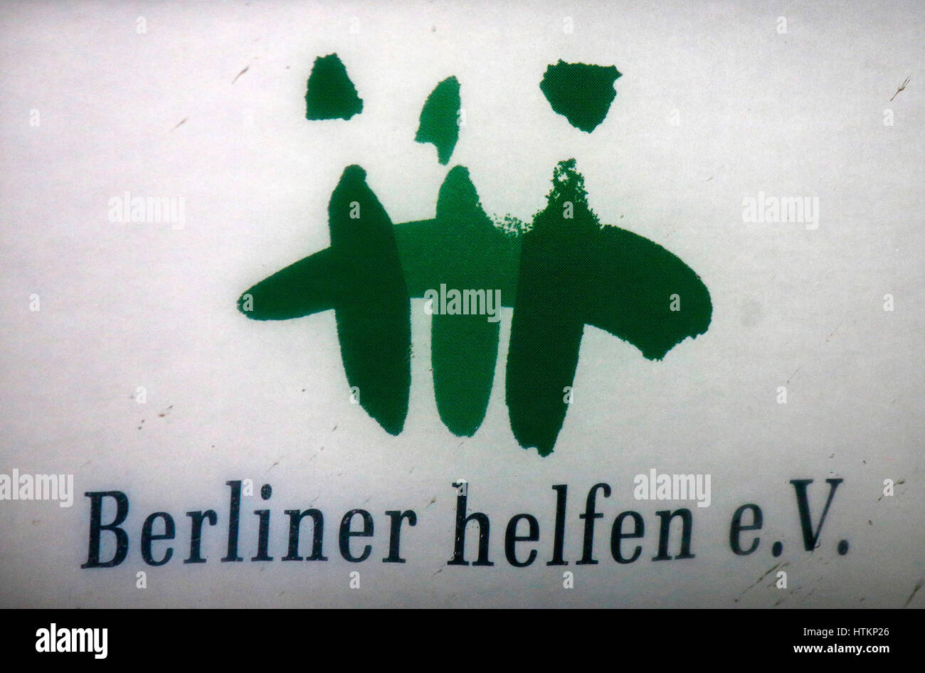 Logo das der Marke/ le logo de la marque "Berliner helfen", Berlin. Banque D'Images